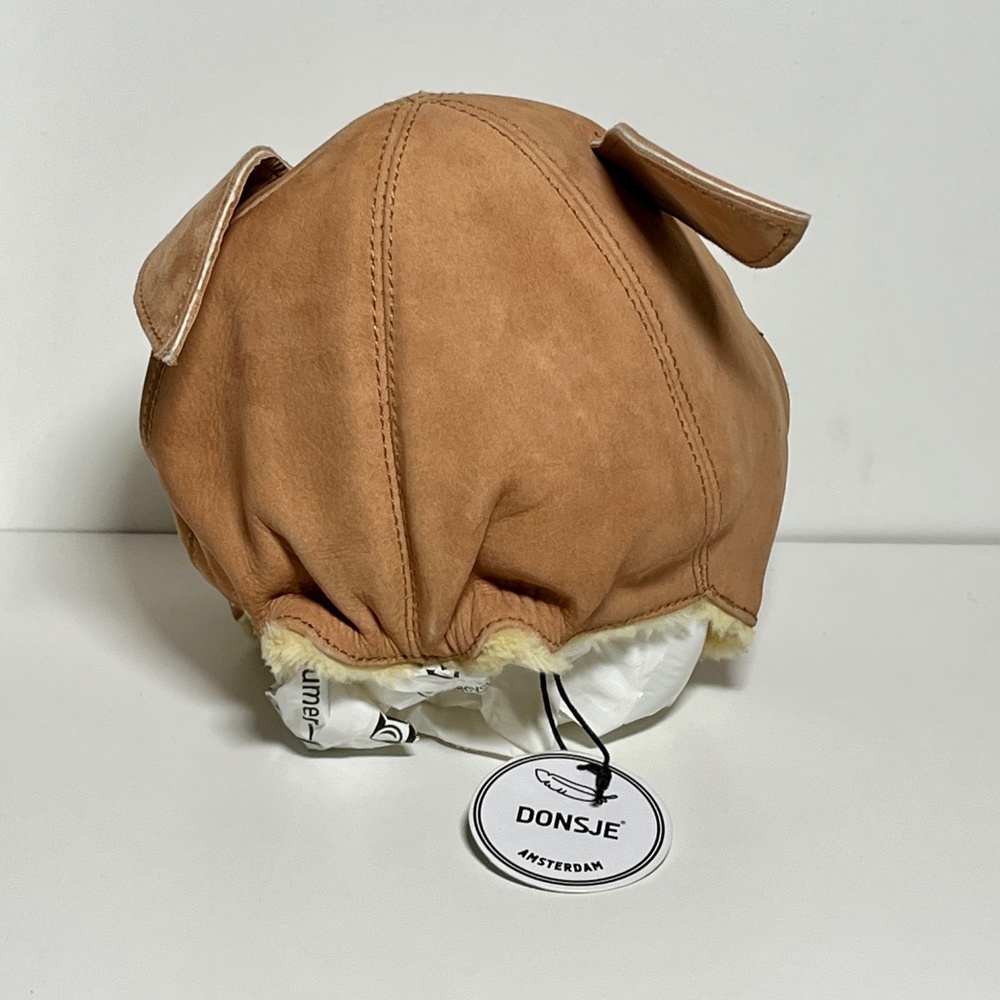 NWT Anthropologie Donsje Kids KAPI Winter Leather Hat Size SMALL Deer 3 6 9 12 m - Picture 9 of 14